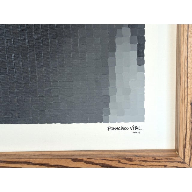 Francisco Vital "Marilyn Monroe Smile" Contemporary Pop Art Inspired Pixelated Portrait Painting, 2021 For Sale - Image 9 of 11