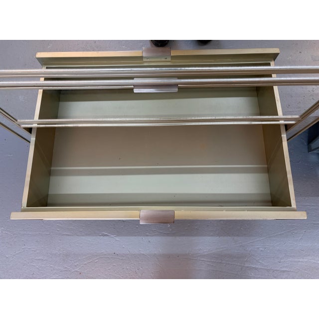 Hollywood Regency Style Mirrored Three- Drawer Dressers, A Pair For Sale - Image 15 of 17