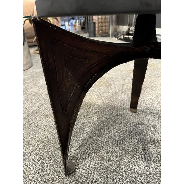 1960s Paul Evans Slate & Sculpted Metal Table For Sale - Image 9 of 13