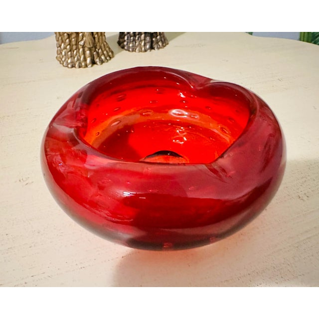 1950s Italian Murano Ashtray With Controlled Bubble, Circa 1950’s For Sale - Image 5 of 8