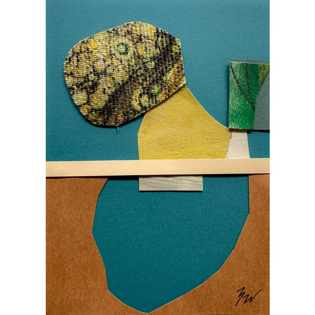 Abstract "Pop Music 1" Original Mixed-Media Collage on Paper by Zac Woodiel For Sale - Image 3 of 9