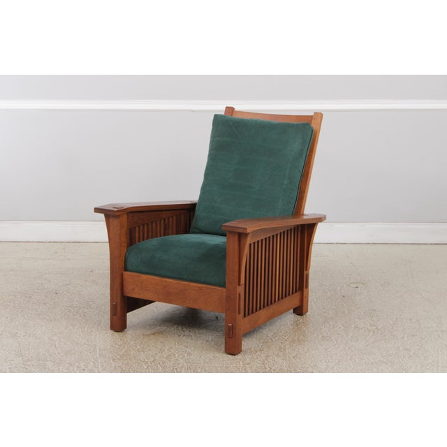 Mission Stickley Cherry Mission Style Morris Chair For Sale - Image 3 of 18
