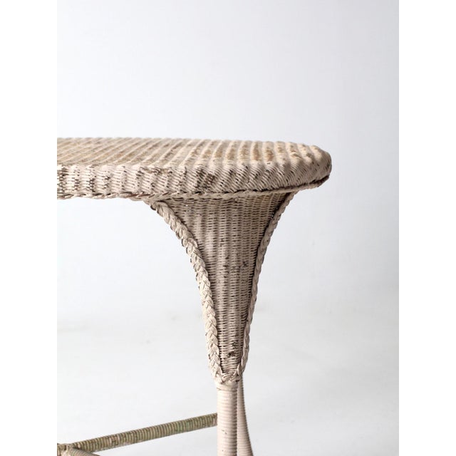 Antique Wicker Side Table Chairish