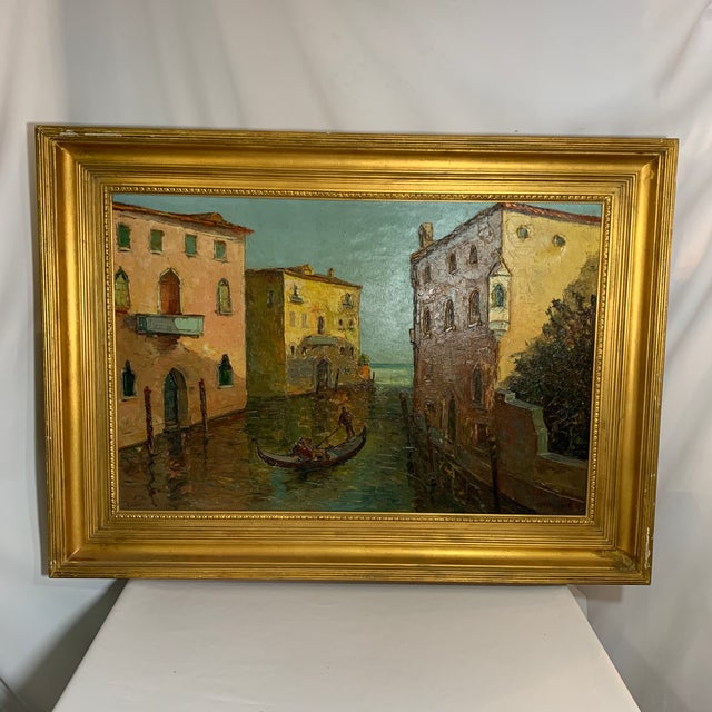 Signed Venitian Impasto Painting For Sale - Image 9 of 9