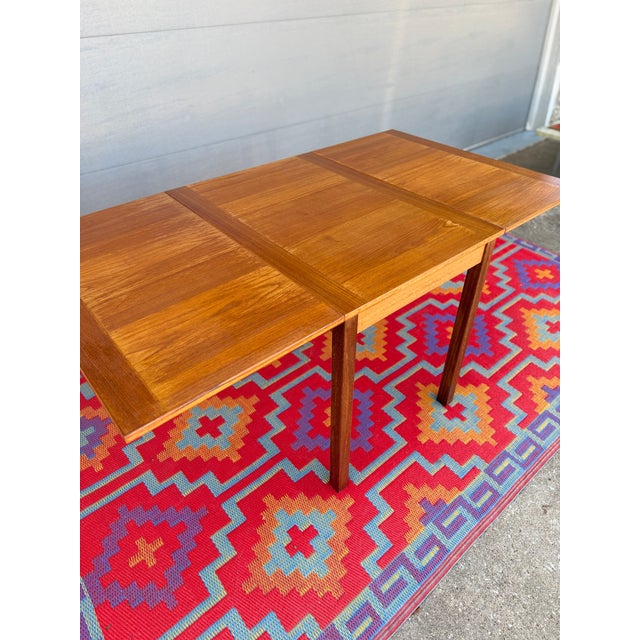 1960s Teak Drop Leaf Dining Table For Sale - Image 4 of 13