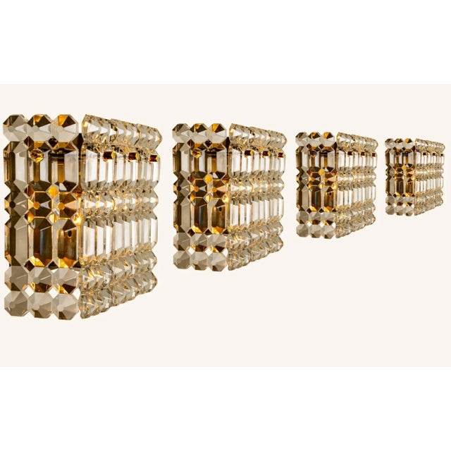 Gilt Brass, Metal and Crystal Glass Sconce from Kinkeldey, 1970s For Sale - Image 14 of 15
