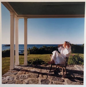Peter C. Jones 1, Woman in Bathrobe Large Format Flower Photo 24X20 Color Photograph Beach House, 2001