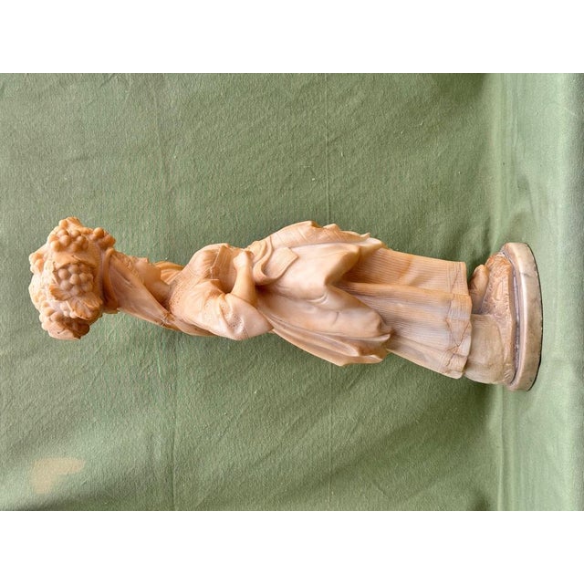 European School Artist, Sculpture of Lady with a Floral Headdress, 19th Century, Carrara Marble For Sale - Image 6 of 11