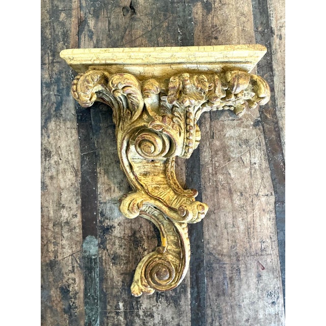 Gold Vintage Cast Resin Bracket For Sale - Image 8 of 12