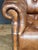 Large English Wing Back Chair of Tufted Tanned Leather With Nail-Head Trim For Sale - Image 10 of 16