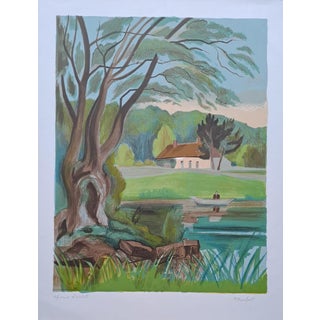 Maurice Mourlot, The Pond, Lithograph For Sale