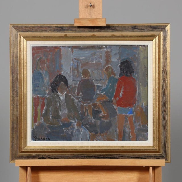 Svän Grandin, Gathering, 1960s, Oil on Canvas, Framed For Sale - Image 8 of 18