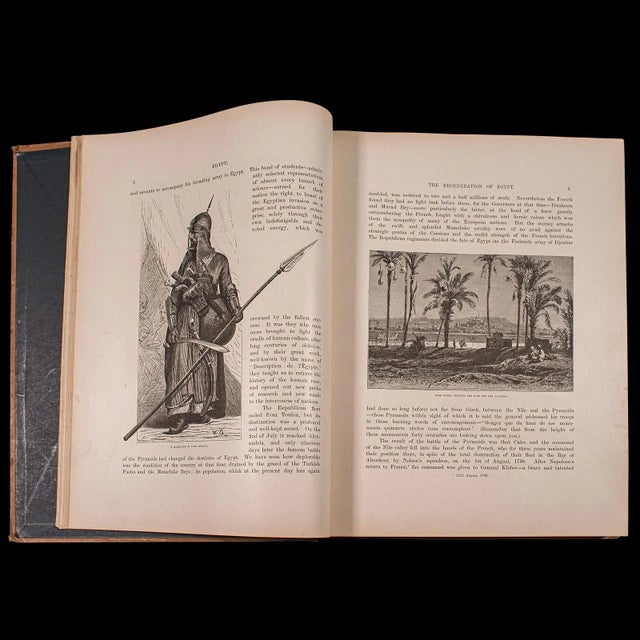 1884's 2 Large Vols Antique Reference Book, Egypt For Sale - Image 9 of 12