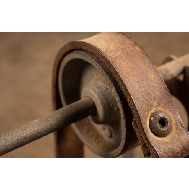 Orange Vintage Cling Surface Leather Belt Salesman Sample Store Display For Sale - Image 8 of 8