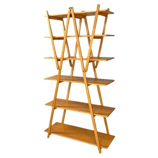 Italian Modern Wooden Bookcase Nuvola Rossa attributed to Vico Magistretti for Cassina, 1980s For Sale