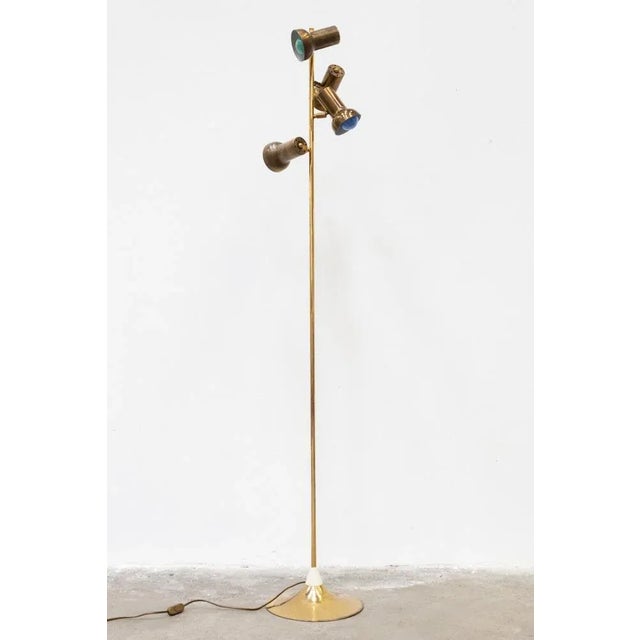 4-Light Floor Lamp in Brass, 1960s For Sale - Image 4 of 10
