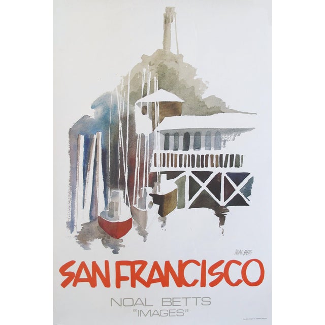 1980 American Noal Betts Travel Poster, San Francisco For Sale