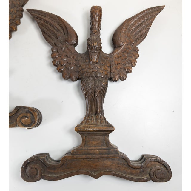 Rustic 20th Century Pair of Architectural Swan Bird Form Table Legs in Black Forest Style For Sale - Image 3 of 13