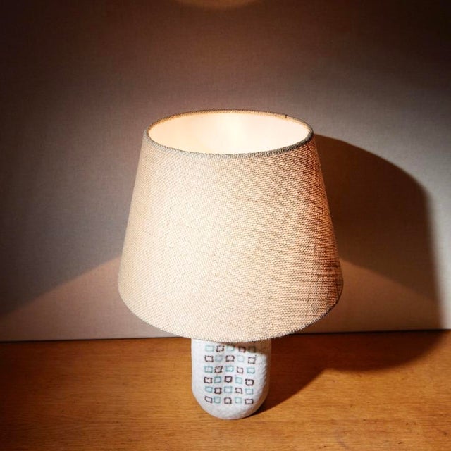 Hand-Painted Ceramic Table Lamp by Guido Gambone, 1950s, in Very Good conditions. Designed 1920 to 1949 I have official...