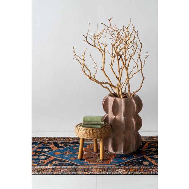 Vintage Shahsavan Runner Rug One-of-a-Kind Dimensions: 3'2" x 13'3" Material: Wool Construction: Hand Knotted Pile: Low...