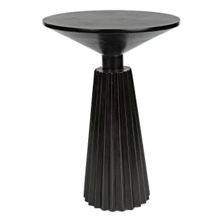 NOIR Orson Side Table, Hand Rubbed Black For Sale