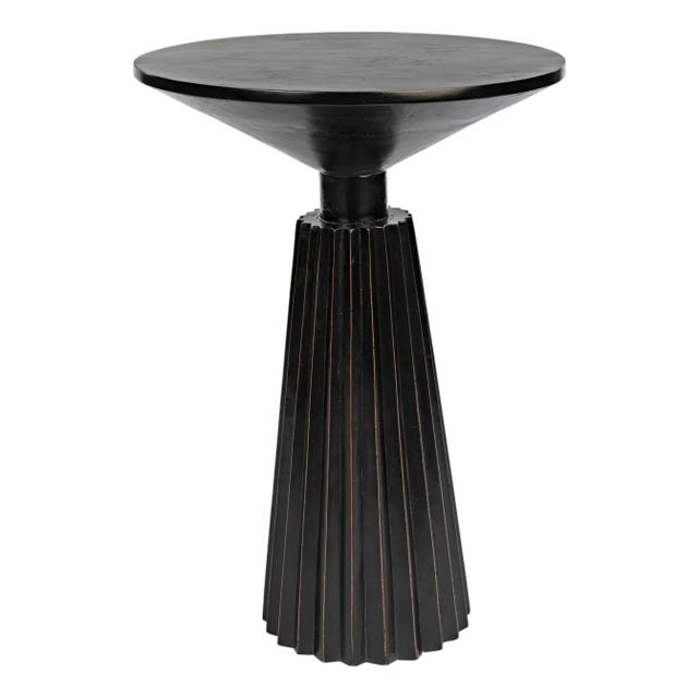 Orson Side Table, Hand Rubbed Black For Sale