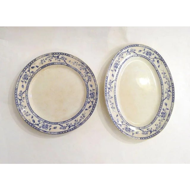 Early 20th Century Creil Montereau Dishes, France, 1890s, Set of 2 For Sale - Image 11 of 11