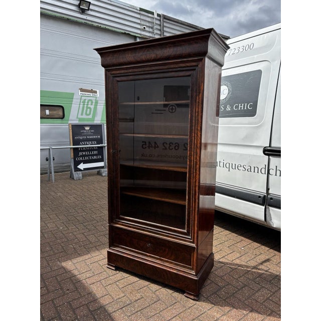 Victorian Glazed Bookcase with Adjustable Shelves & 2 Drawers 201 cms high 94 cms wide 48 cms depth There is a drawer...