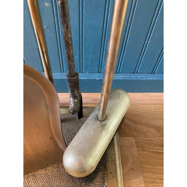Vintage Brass Fireplace Set, 4 Pieces For Sale - Image 4 of 7