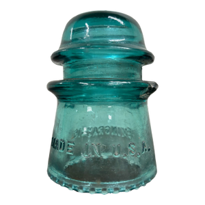 Vintage Hemingray 16 Aqua Teal Glass Insulator