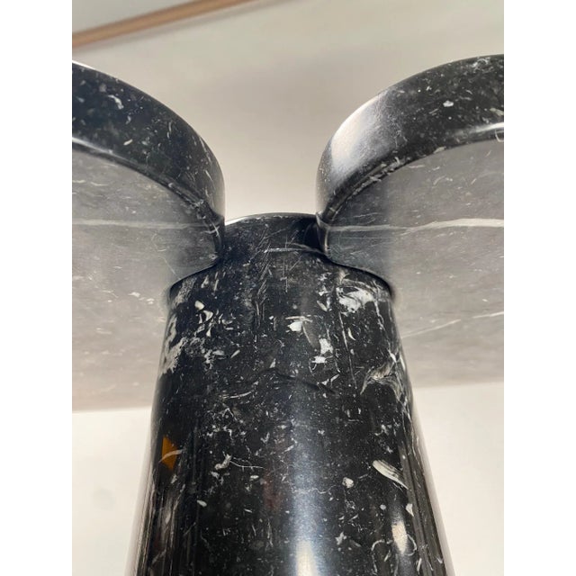 Vintage Italian Console Table in Black Marquina Marble by Angelo Mangiarotti, 1970s For Sale - Image 11 of 13