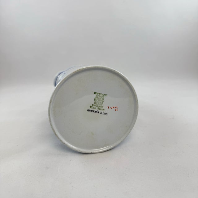 Vintage Copeland Spode Queen’s Bird Pitcher Jug England Fine Stone 24 Oz For Sale In Richmond - Image 6 of 8