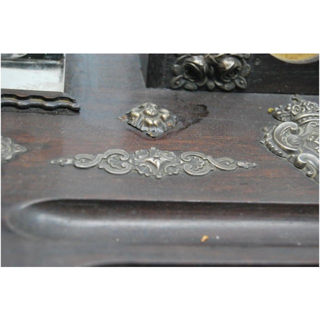 Inkwells with Wooden Base For Sale - Image 10 of 13