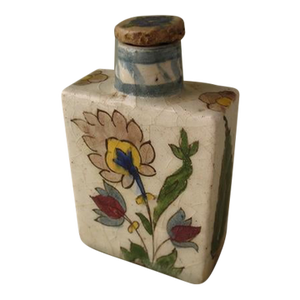 Late 19th Century Square Ceramic Vase - Qajar Period