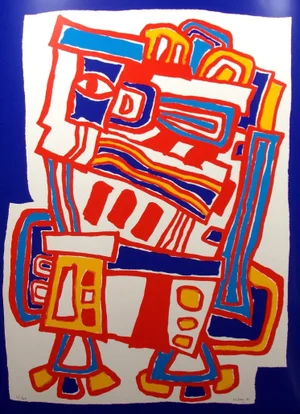 1981 "Hurle Lume" Abstract Limited Edition Silkscreen by Jacques Soisson