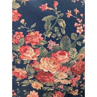 Ralph Lauren Navy Floral Fabric- 3.3 Yards For Sale