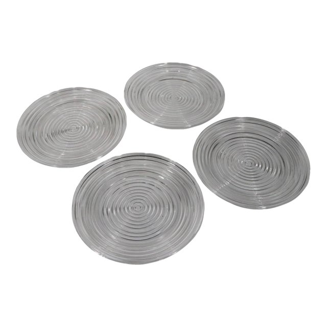 Mid 20th Century Manhattan Pattern Dinner Plates by Anchor Hocking- Set of 4 For Sale