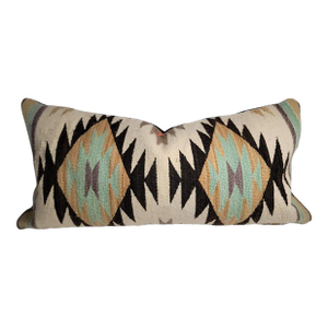 Early 20th Century Hand Woven Saddle Blanket Weaving Pillow