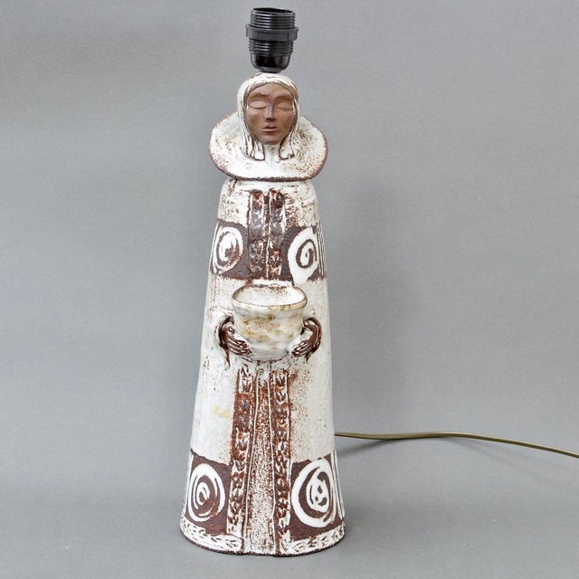 French Ceramic Table Lamp by Albert Thiry, 1970s For Sale - Image 6 of 18