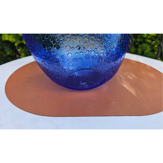 1970s Cobalt Glass Plate by Hadeland Glassworks, 1970s For Sale - Image 5 of 7