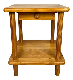 Scandinavian Bedside Table in Pine, 1980s
