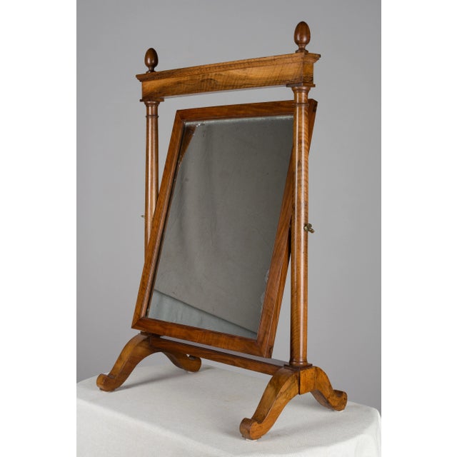 Brown 19th Century French Empire Period Cheval Dressing Mirror For Sale - Image 8 of 13