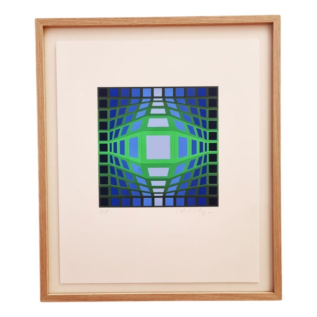 Victor Vasarely, Gyemant, 1968, Silkscreen, Framed For Sale