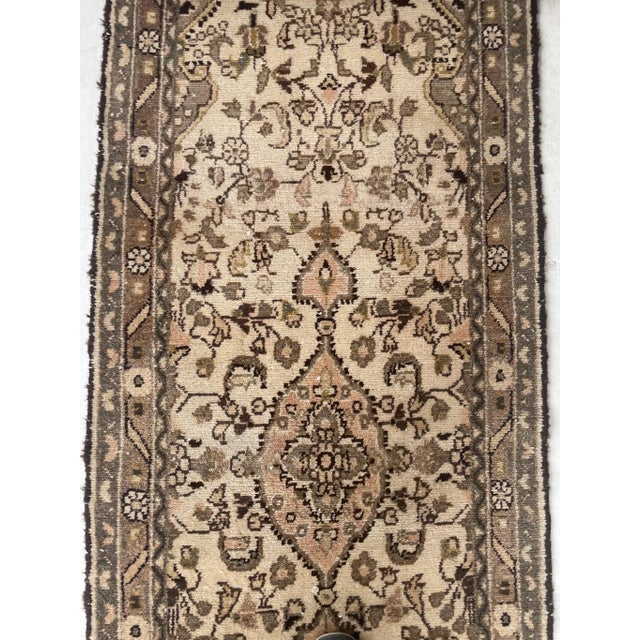 21ft Botanical Narrow Stair Runner In Softer Hues - 2.7 x 21.4 For Sale - Image 11 of 12