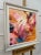 Pink Orange Red & Turquoise Expressive Abstract Canvas by Contemporary British Artist. Art measures 24 x 24 inches Frame...