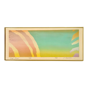 1980s Post Modern Abstract Limited Edition Print "First Blush", by v. Davidson