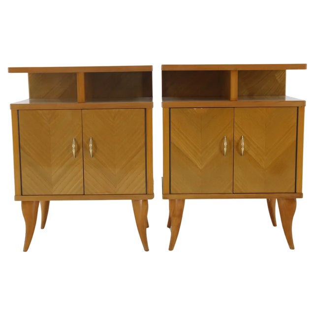 Nightstands in Ash, Italy, 1960s, Set of 2 For Sale