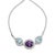 Haus of Brilliance .925 Sterling Silver Oval Amethyst and Pear Blue Topaz with Diamond Accent Lariat 4”-10” Adjustable Bolo Bracelet (H-I Color, SI1-SI2 Clarity) For Sale - Image 4 of 6