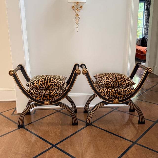 Contemporary Pair of John Richard Randolph Stools For Sale - Image 3 of 11