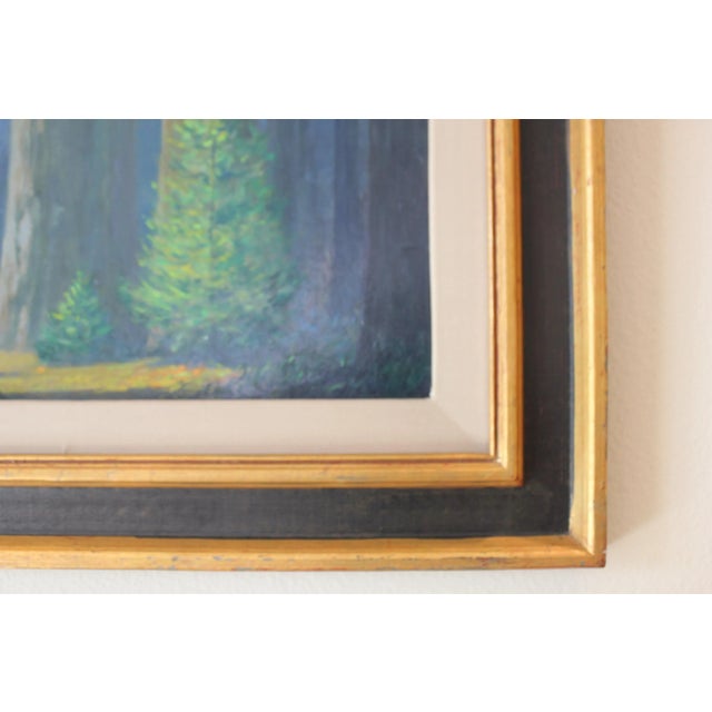 1980s "Fir Trees in Woods" by Geoffrey F. Lewis For Sale - Image 5 of 9